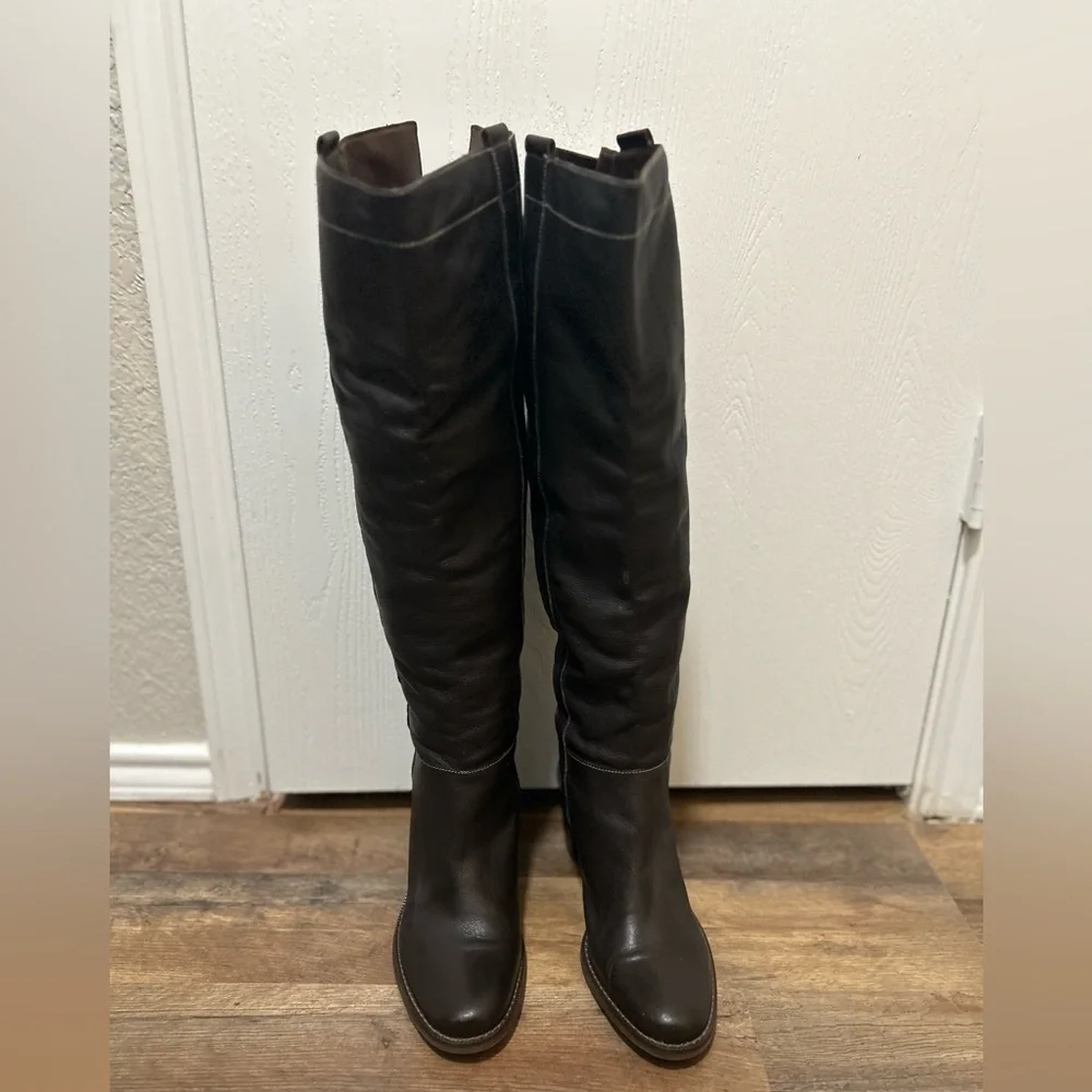 Matisse Lexi Leather Riding Boot Dark Brown Size 10